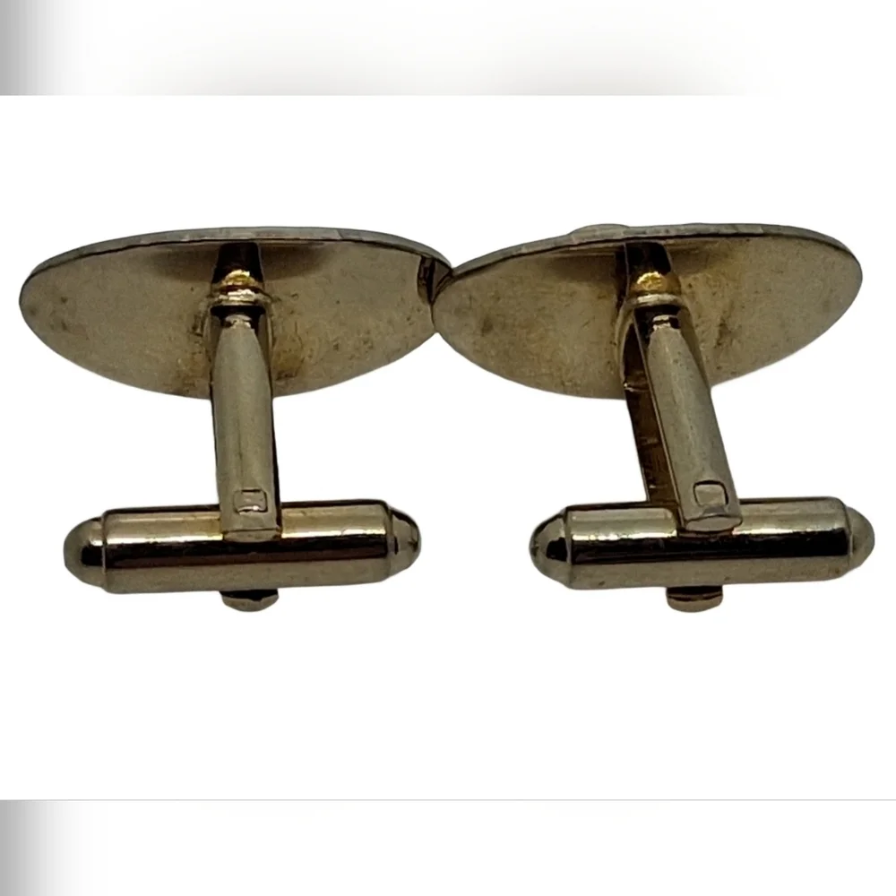Vintage SHIELDS Fifth Avenue Gold Tone Comedy Tragedy Mask Cufflinks Drama